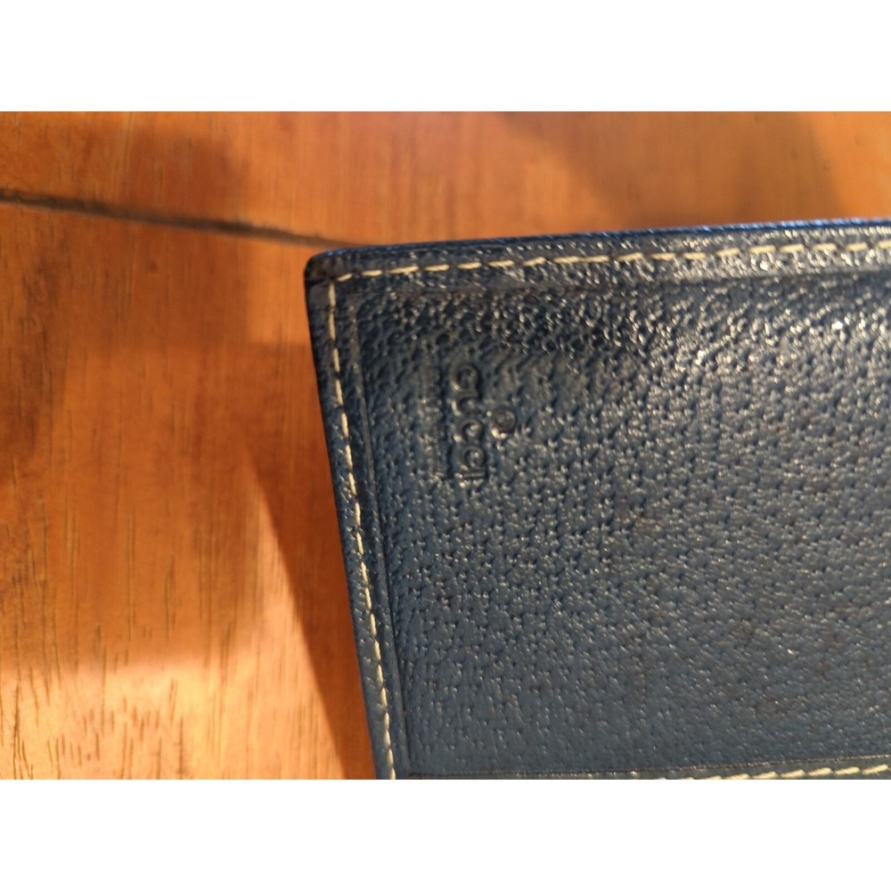 Authentic Gucci Canvas with Blue Leather Long Wallet - Picture 9 of 16
